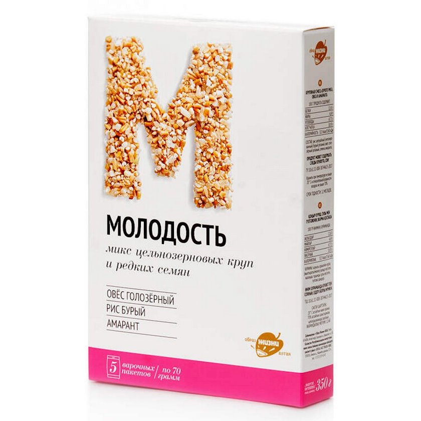 Смесь круп Образ жизни Алтая Молодость, из риса, овса и амаранта, 350г ...