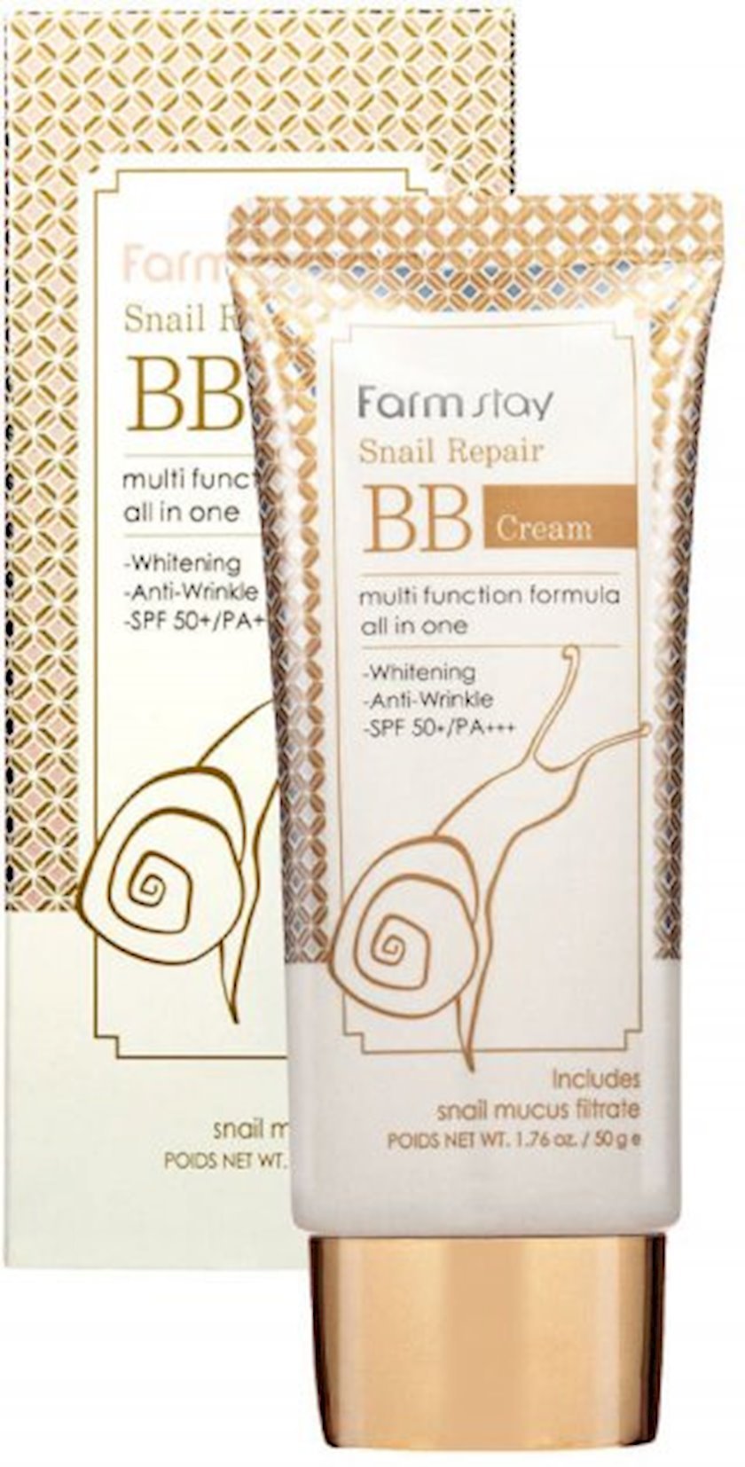 BB крем Farmstay Snail Repair BB Cream SPF50+ с муцином улитки 40 мл ...