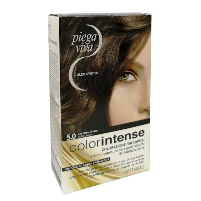 Краска для волос Piegaviva Color Intense 5.0 Light Brown, коричневая ...
