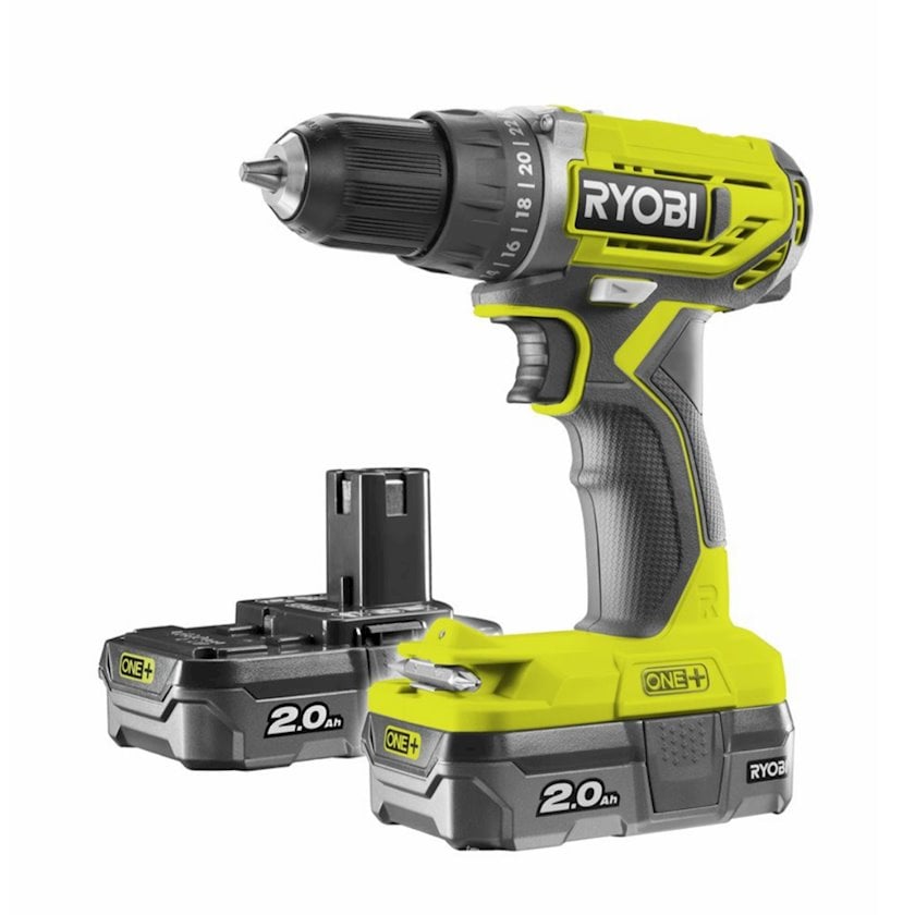 Дрель-шуруповерт аккумуляторный Ryobi R18DD2-220S One+, 18 В -  в .