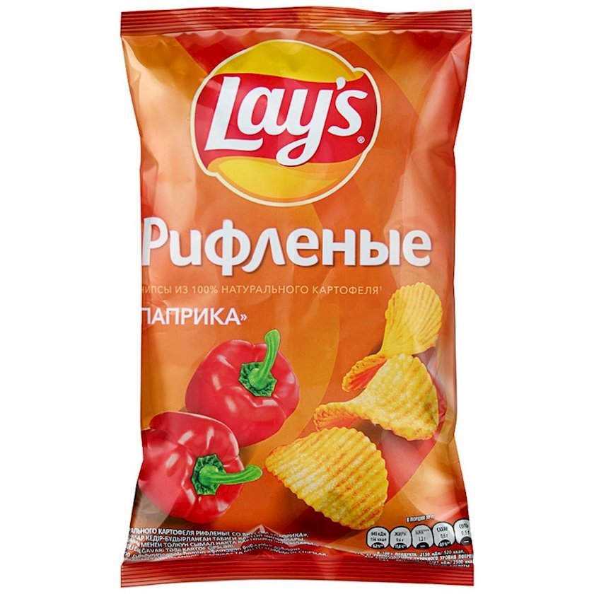 Чипсы рифленые Lays Паприка 140 г - купить в Баку. Цена, обзор, отзывы ...