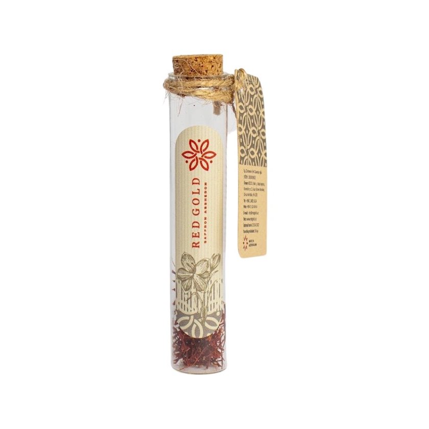 Zəfəran Red Gold Absheron Organic şüşə qablaşmada, paket ilə, 0.5 q