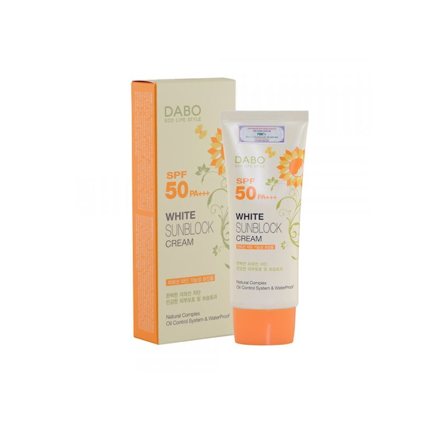 white sunblock cream dabo