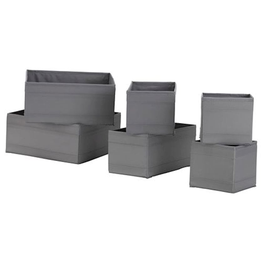 Коробка для хранения IKEA, серый, 6 штук - купить в Баку. Цена, обзор ...
