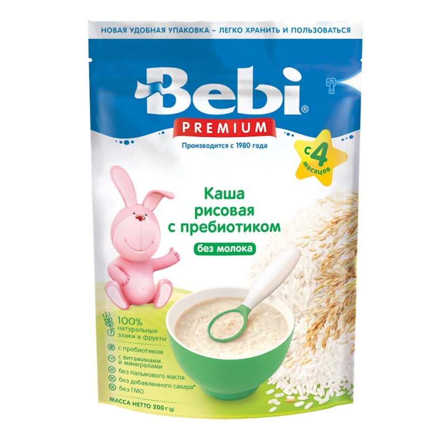 Südsüz sıyıq Bebi Premium Düyü, 4 aydan, 200 q