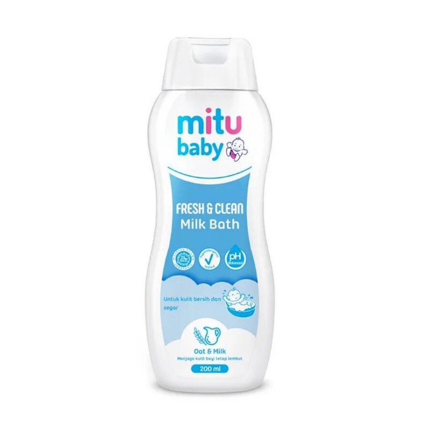 Детский гель для душа Mitu Baby Fresh & Clean Milk Bath Oat Body Wash