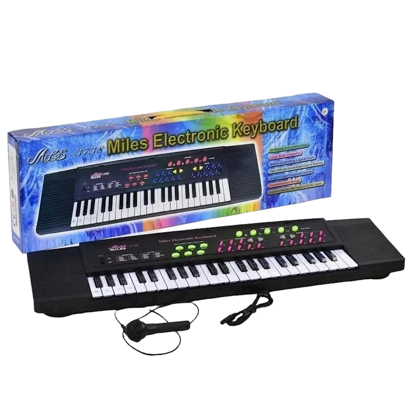 Uşaqlar üçün sintezator Miles 3738 Electronic Keyboard, mikrofon ilə