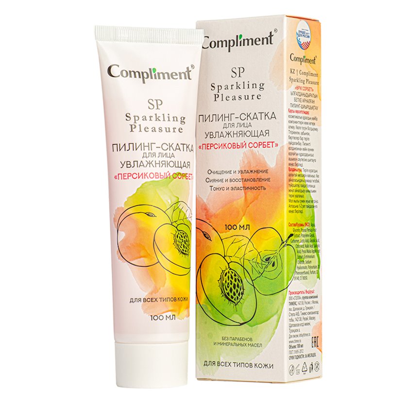 Пилинг-скатка для лица Compliment Sparkling Pleasure Персиковый Сорбет ...