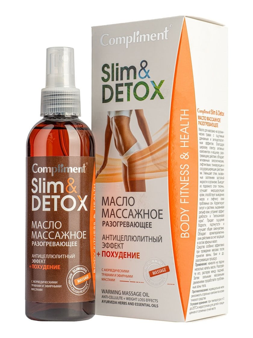 Qızışdırıcı masaj yağı Compliment Slim&Detox Antiselülit + Arıqlama 200 ...