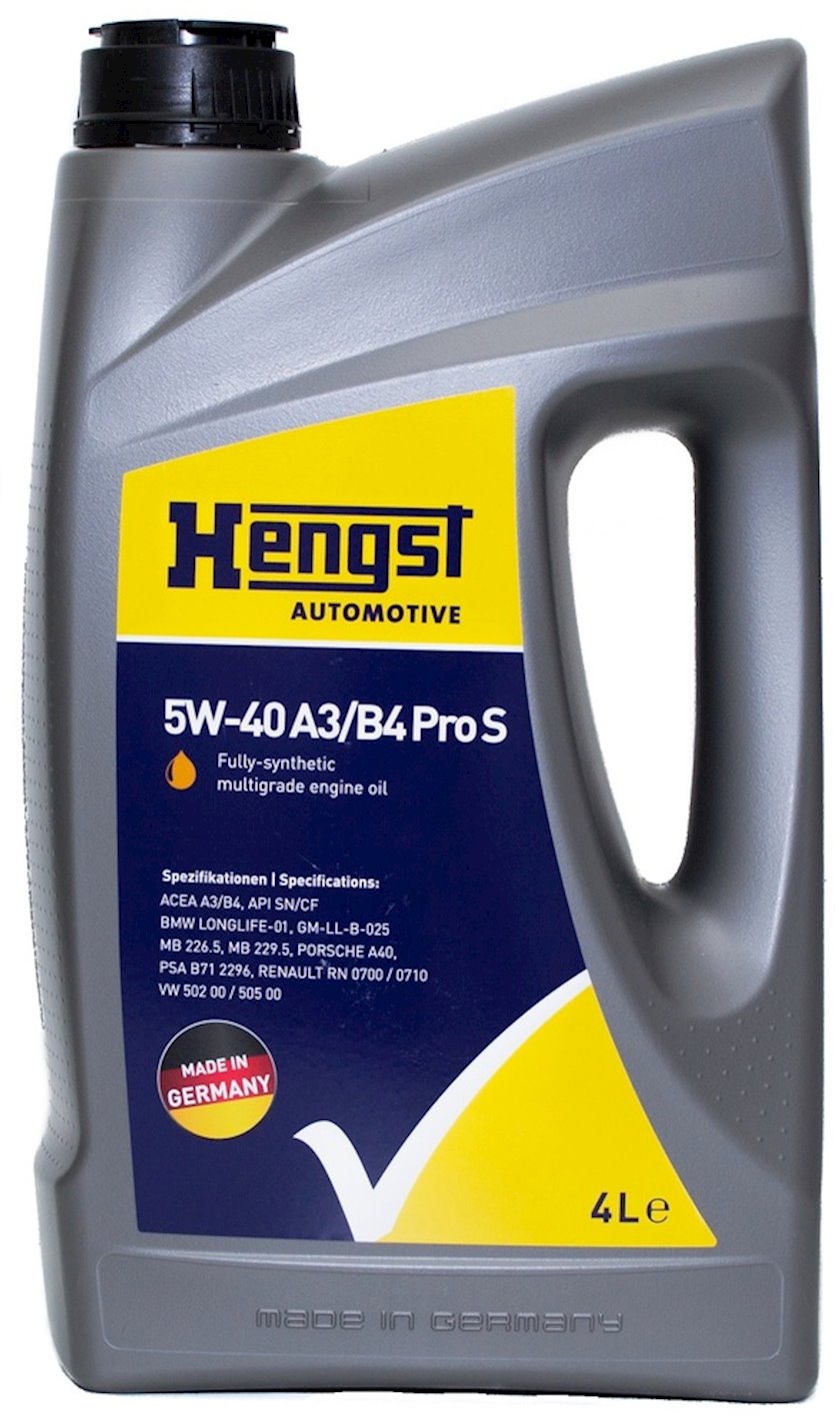 Motor yağı Hengst 5W-40 A3/B4 Pro, 4 l - Satışı | Mator Yaglari