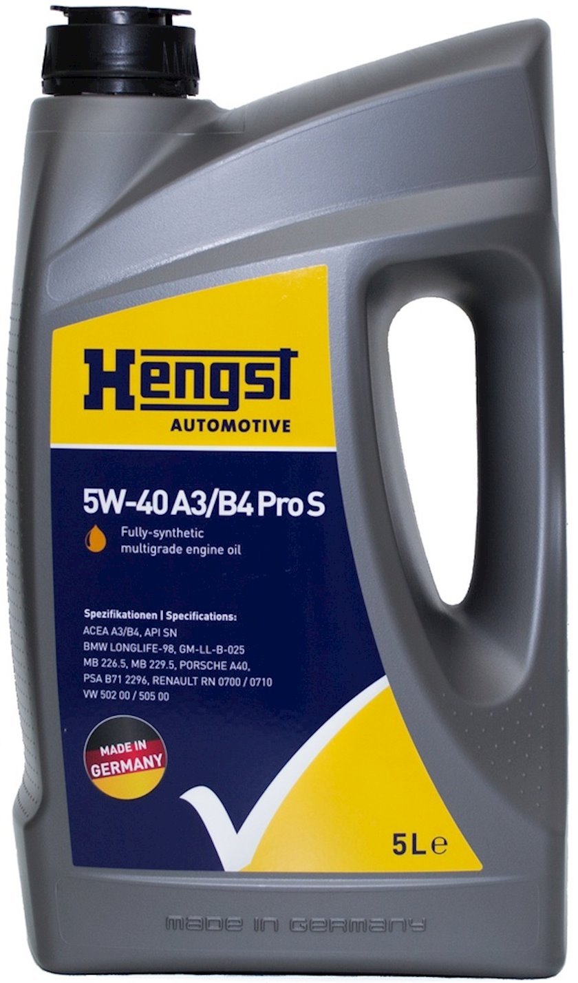 Motor yağı Hengst 5W-40 A3/B4 Pro S, 5 l - Satışı | Mator Yaglari
