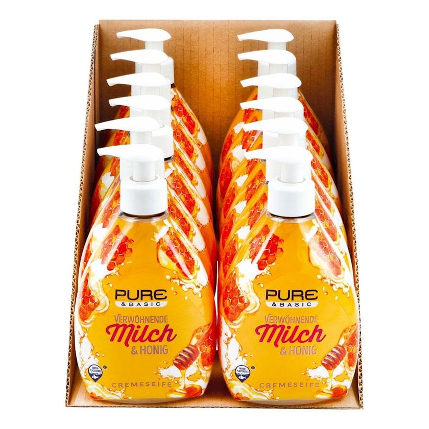 Жидкое мыло Pure&Basic Cremeseife Milch & Honig 500 мл - купить в Баку ...