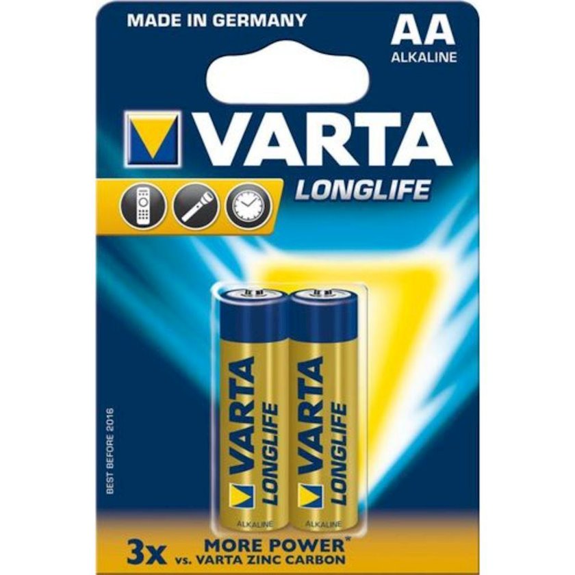 Батарейка Varta Longlife Extra LR06 AA, 2 шт - купить в Баку. Цена ...