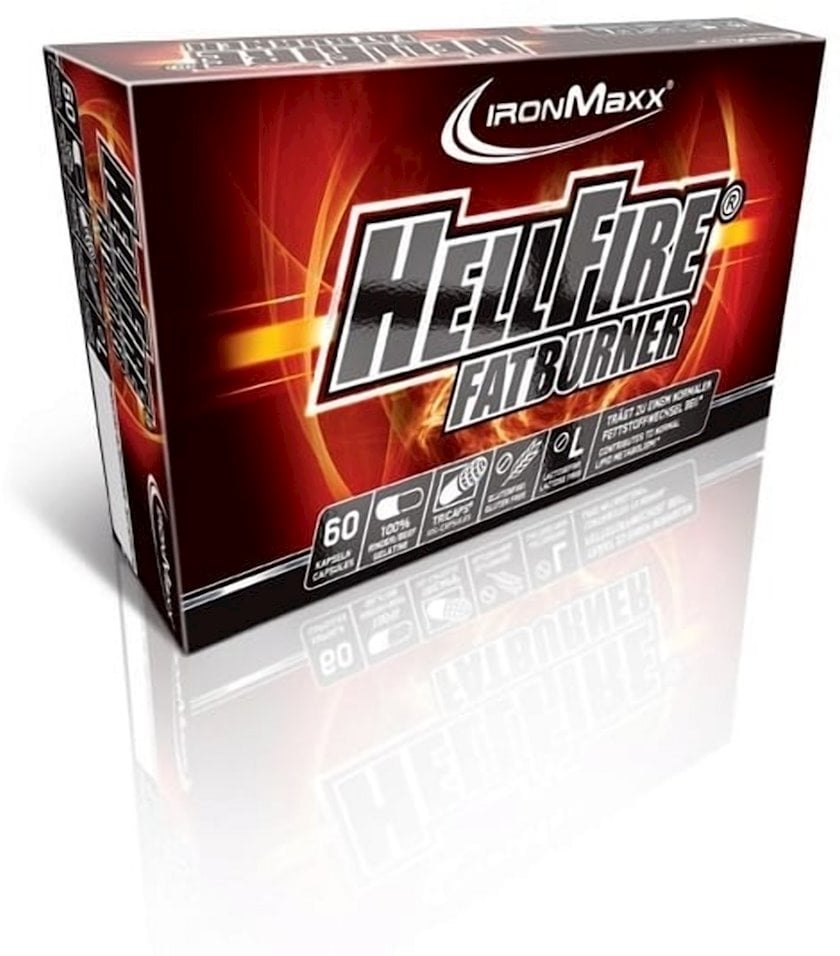 Жиросжигатель IronMaxx Hellfire Fatburner 60 капсул - купить в Баку. Цена,  обзор, отзывы, продажа