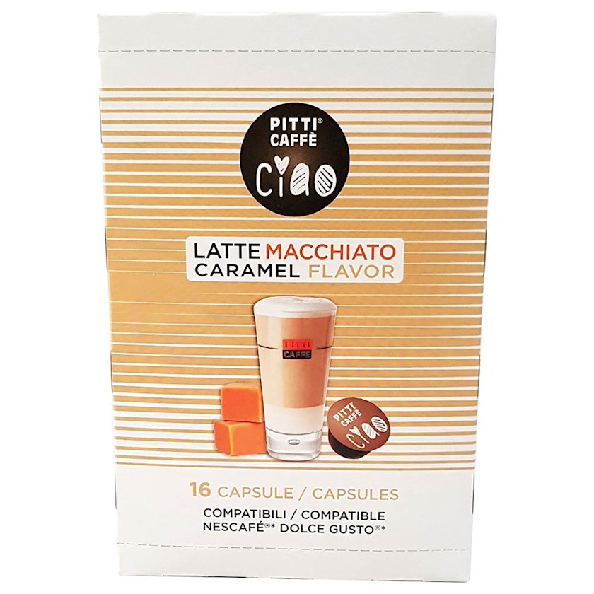 Kapsullu qəhvə Pitti Caffe Latte Macchiato Caramel, 16 əd 12 q ...