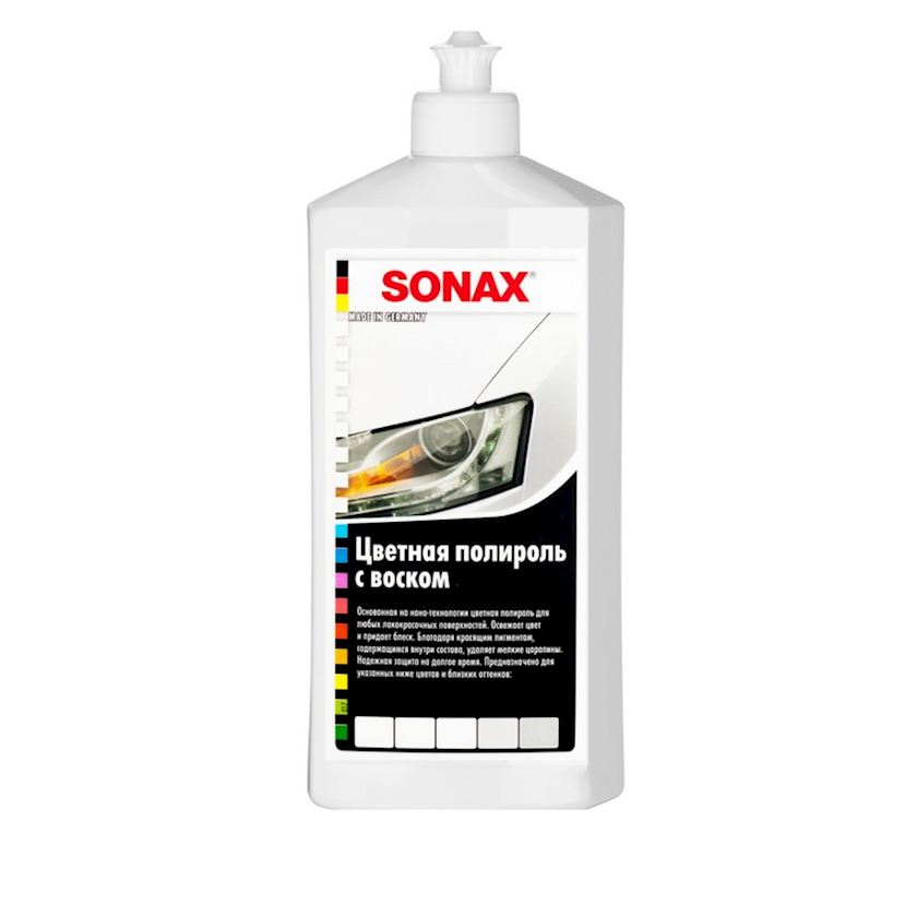 Полироль Sonax Polish + Wax Color белый, 500 мл - купить в Баку. Цена ...