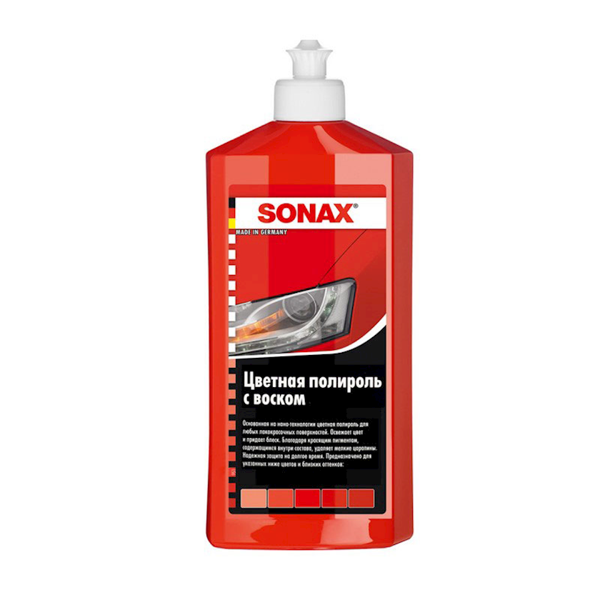 Polirol Sonax Polish + Wax Color qırmızı, 500 ml - Qiymeti, Bakıda ...