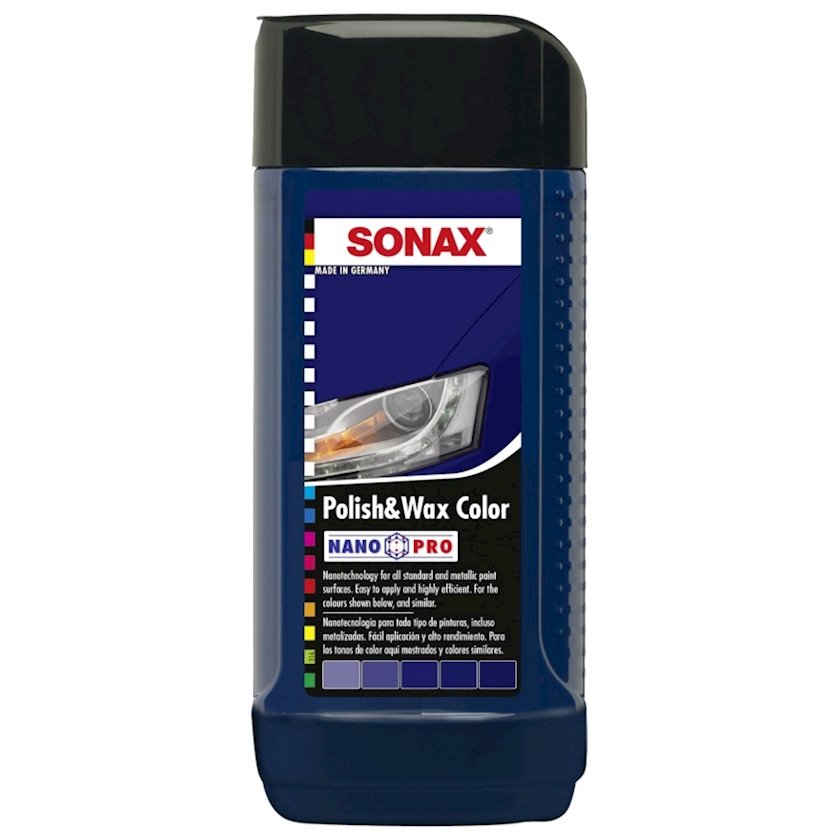 Полироль Sonax Polish + Wax Color синий, 250 мл - купить в Баку. Цена ...