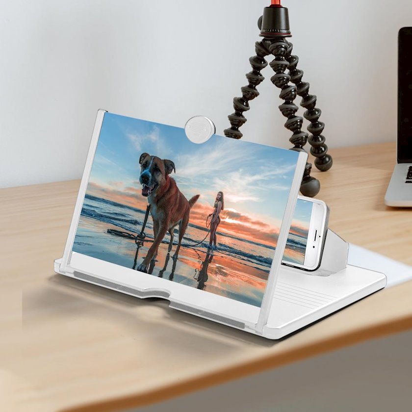 Подставка для телефона Folding Screen Enlarger 3D ekran ilə 12" White купить в Баку. Цена