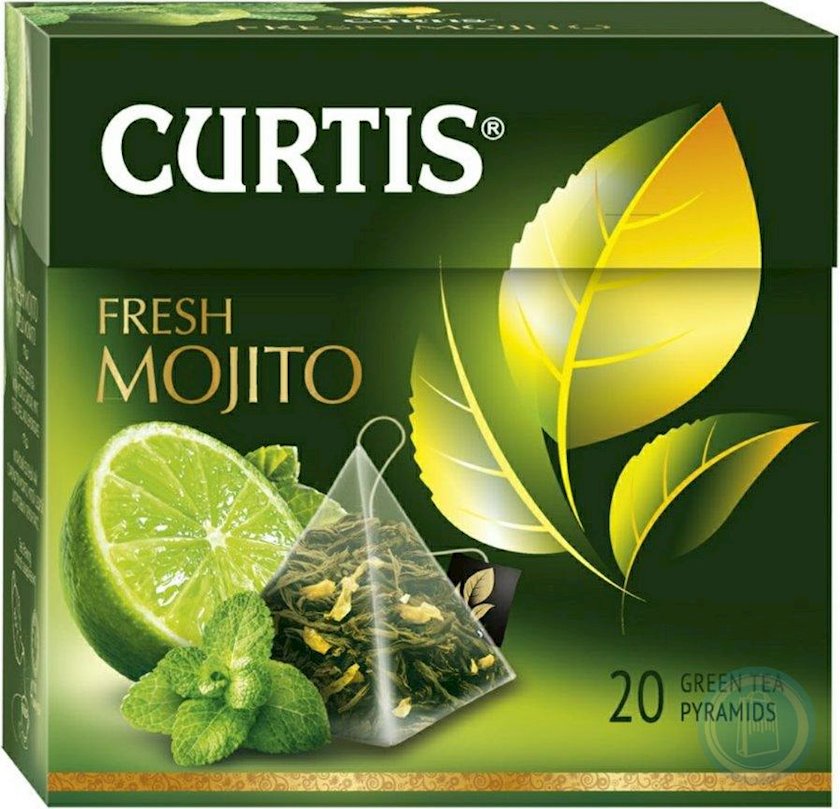 Yaşıl çay Curtis Fresh Mojito Green Tea, ətirli, 20 əd