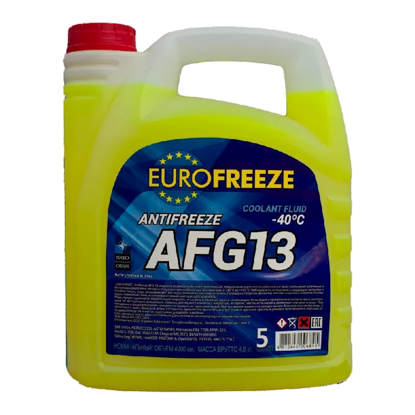 Antifriz Eurofreeze AFG 13 5 l, sarı - Qiymeti, Bakıda almaq. Satışı ...