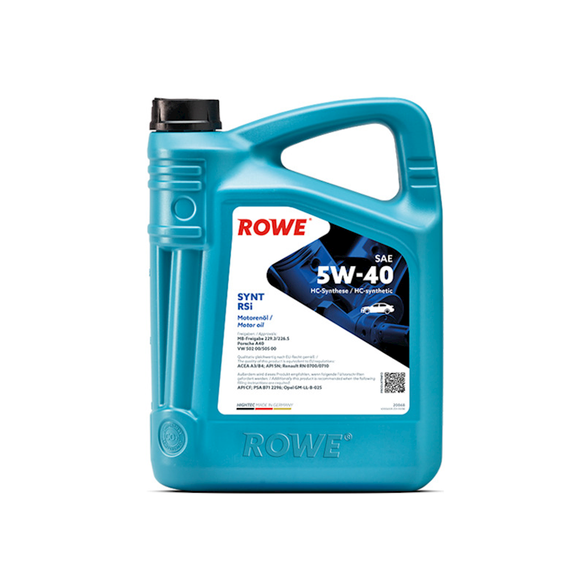 Mühərrik yağı Rowe Hightec Synt RSI SAE 5W-40, 5 l - Satışı | Mator Yaglari