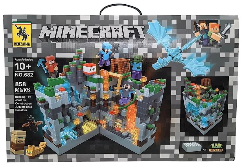 Конструктор Renzaima Minecraft 682 "Нападение на серую крепость" с ...