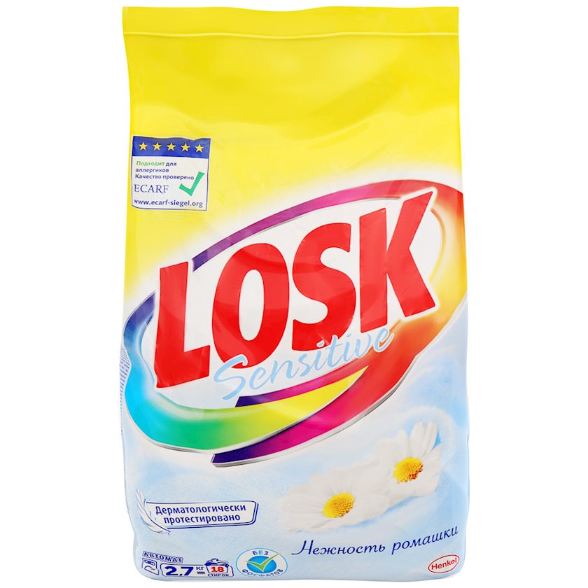  порошок Losk Sensitive, для белого белья, автомат, 2.7кг .