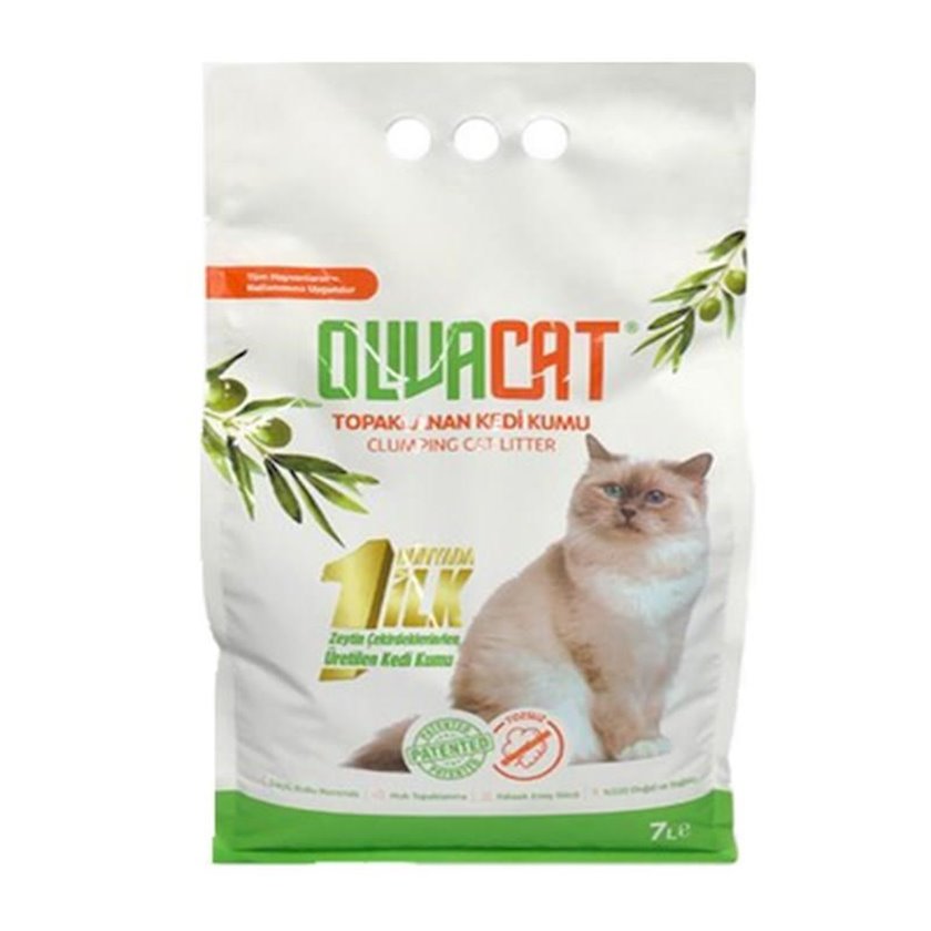 Наполнитель для кошачьего туалета Oliva Cat из оливковых семян, 7 л ...