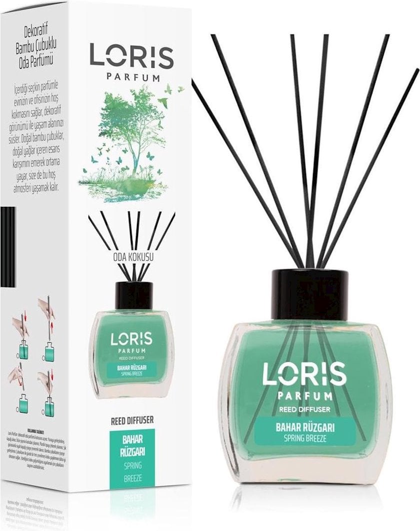 Aromatik diffuzor Loris Parfum Reed Diffuser Bahar küləyi 120 ml