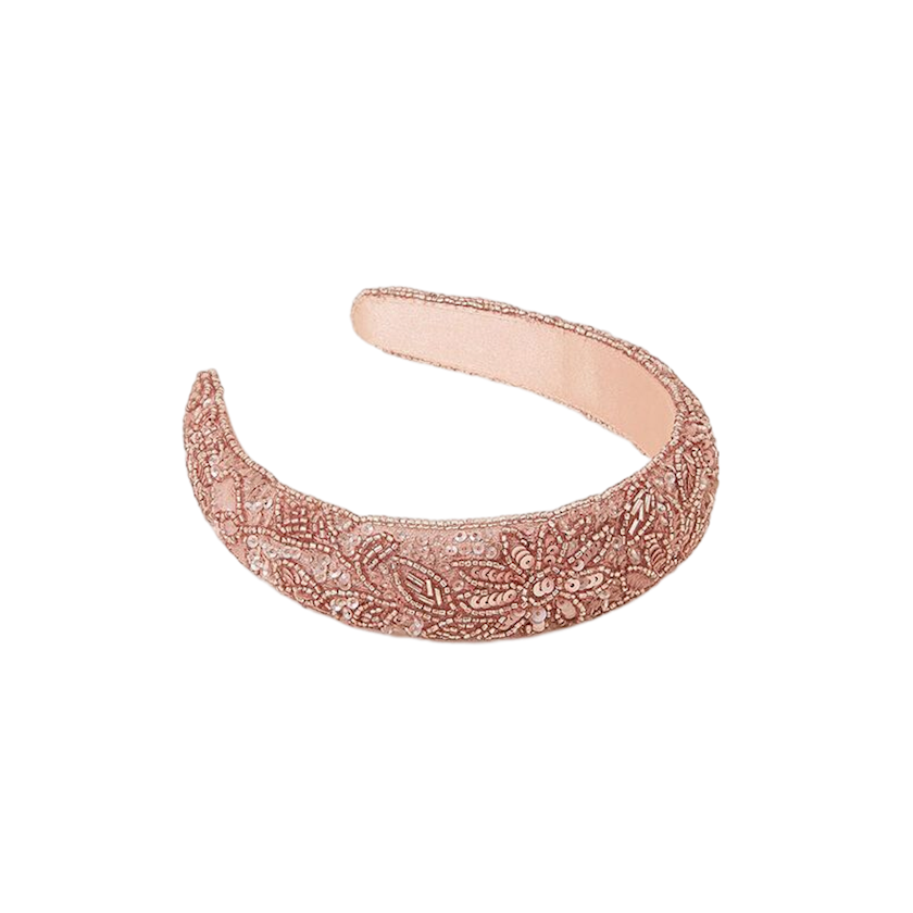 Ободок Accessorize Sequin and Beaded Floral Headband 5862377000 Pink