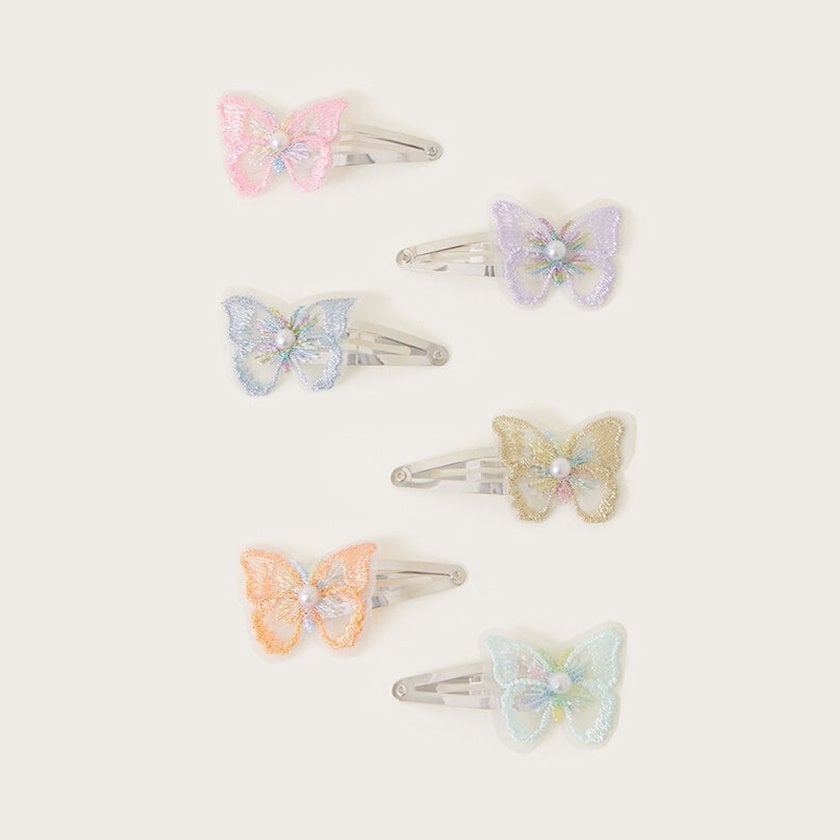Комплект заколок для волос Monsoon Embroidered Butterfly Hair Clips