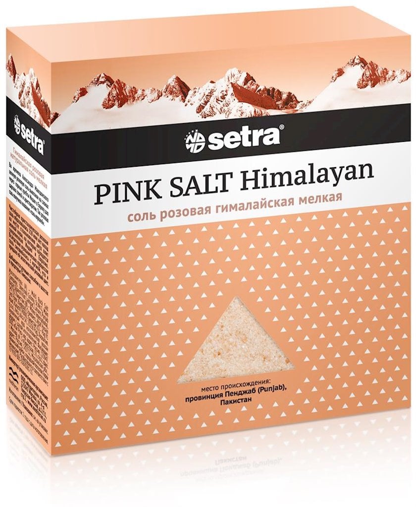 Çəhrayı Himalay duzu xırda Setra, 500 q