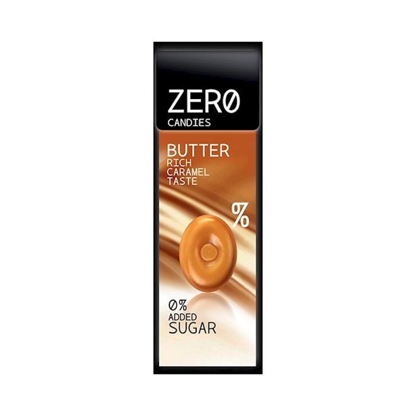 Yağlı karamel konfetləri Zero Candies Butter Caramel Şəkərsiz 32 q