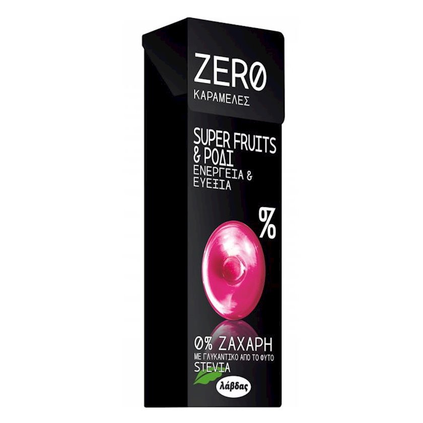 Meyvə nabatları Zero Candies Super Fruits & Pomegranate Şəkərsiz 32 q