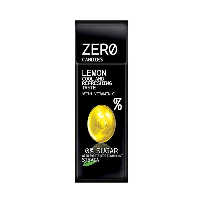 Лимонные леденцы Zero Candies Lemon Без сахара 32 г - купить в Баку ...