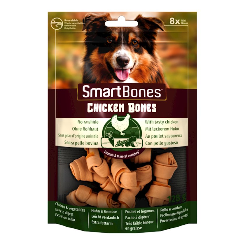 İtlər üçün məzə 8in1 Smart Bones Chicken Bones, tərəvəz və toyuq döşü