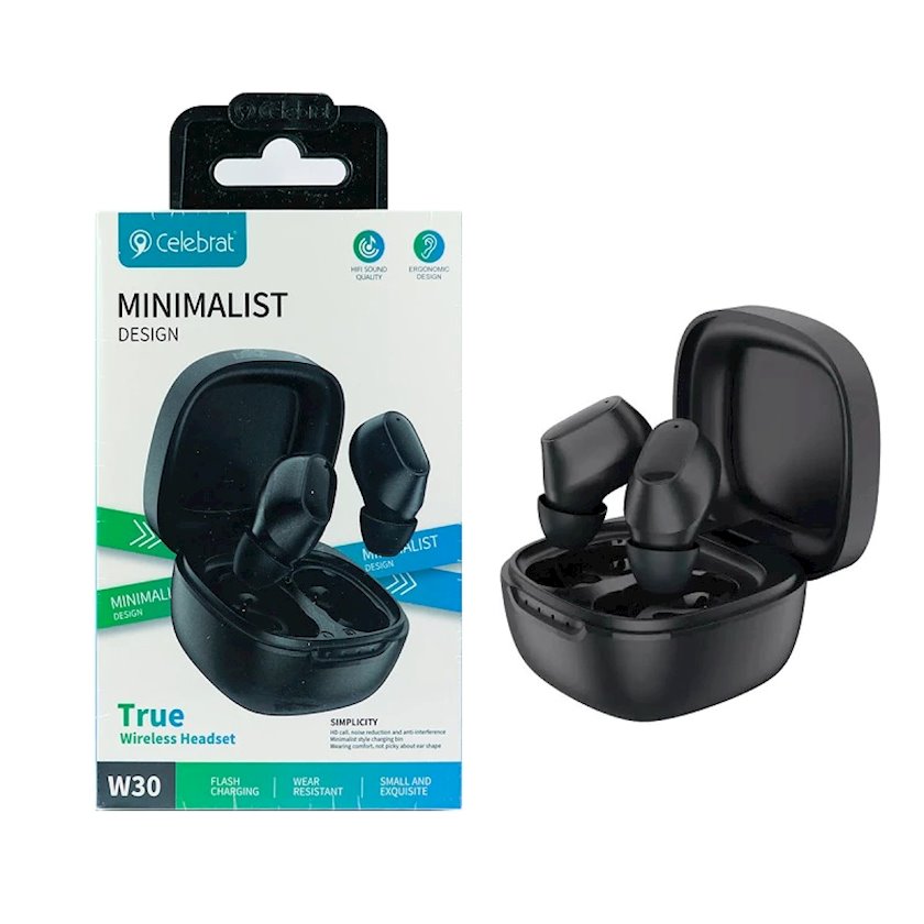 Беспроводные наушники Celebrat TWS-W30 Black купить по выгодной
