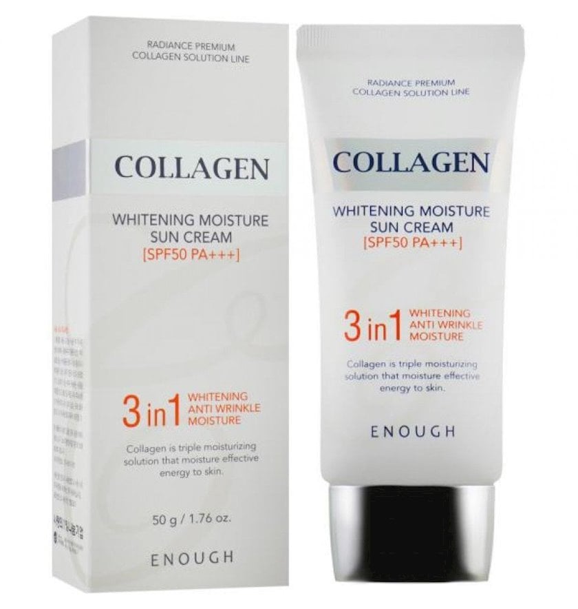 Dəniz kollagen tərkibli günəşdən qoruyucu krem Enough Collagen 3in1 ...