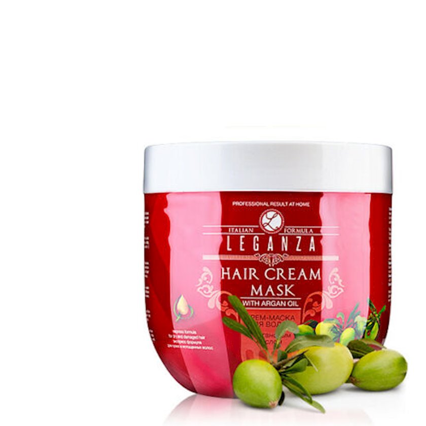 Arqan yağı ilə saç maskası Leganza Hair Cream Mask 1000ml Qiymeti