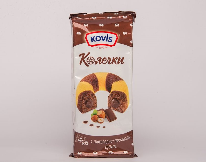 Колечки сдобные Kovis с шоколадно-ореховым кремом 240 г - купить в Баку ...