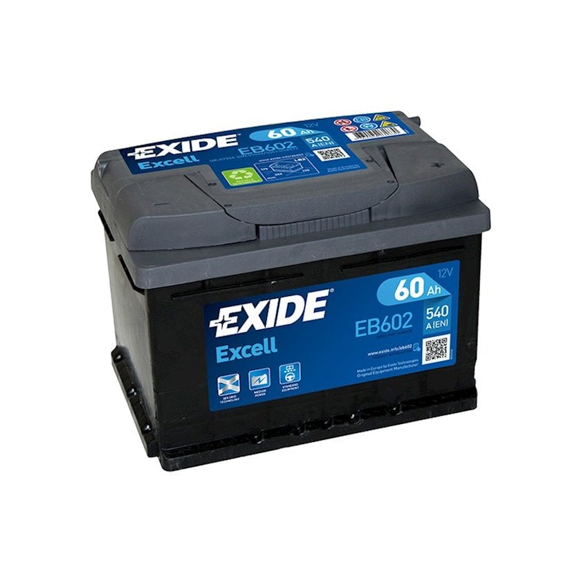 Автомобильный аккумулятор Exide EB602 60Ah 540A 12V - купить в Баку ...