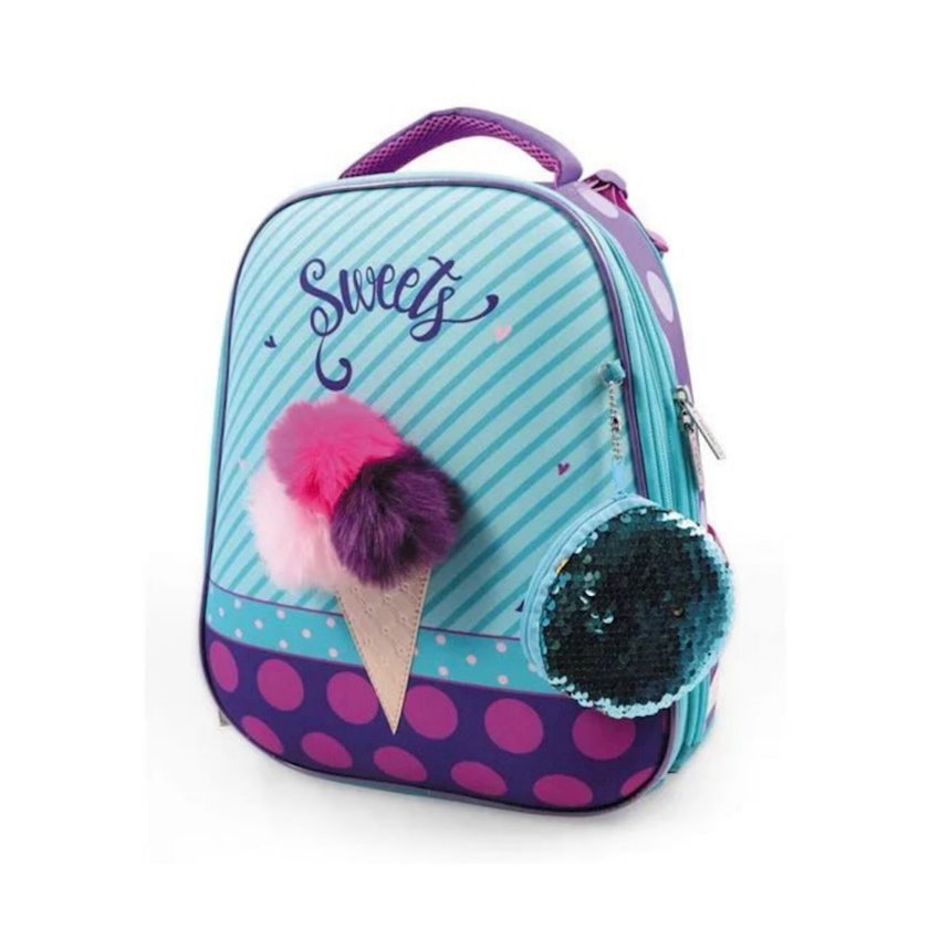 Школьный рюкзак Hatber Ergonomic Classic Ice cream фиолетовый/бирюзовый ...