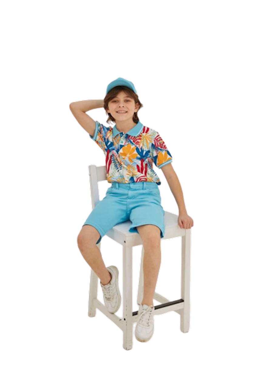 Повседневные шорты для мальчиков Lamiarima Lamrim_0026, голубой,  полиамид/эластан, размер 8 лет - купить в Баку. Цена, обзор, отзывы, продажа