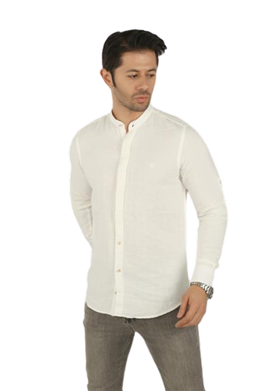 Рубашка с длинным рукавом мужская Brango 180-23E13175, белый, хлопок ...