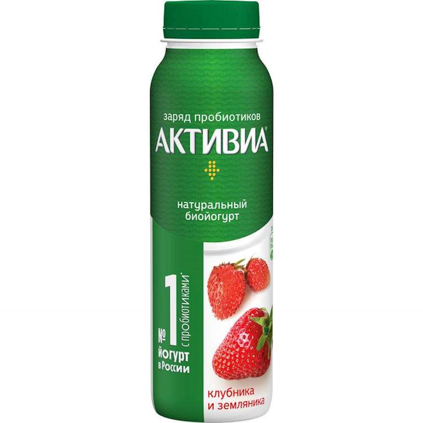 Йогурт Активиа Клубника 270 г - купить в Баку. Цена, обзор, отзывы, продажа