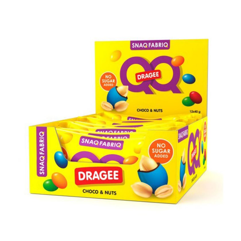Draje Snaq Fabriq QQ Dragee, yerfındığı ilə, şəkərsiz, 40 q, 5 əd