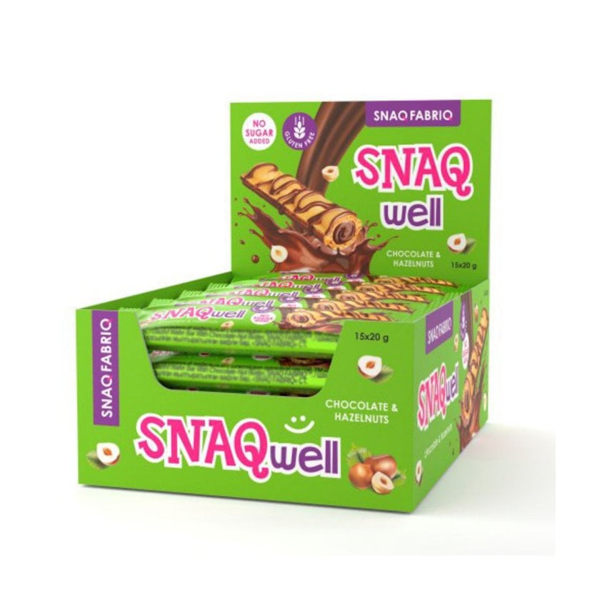 Vafli Snaq Fabriq Snaq Well, şokoladlı, qozlu, şəkərsiz, 20 q