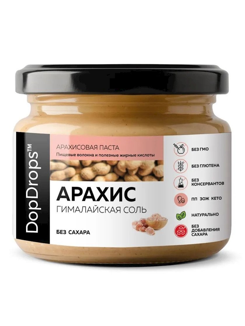 Fıstıq pastası DopDrops Peanut Butter + Salt, 250 q