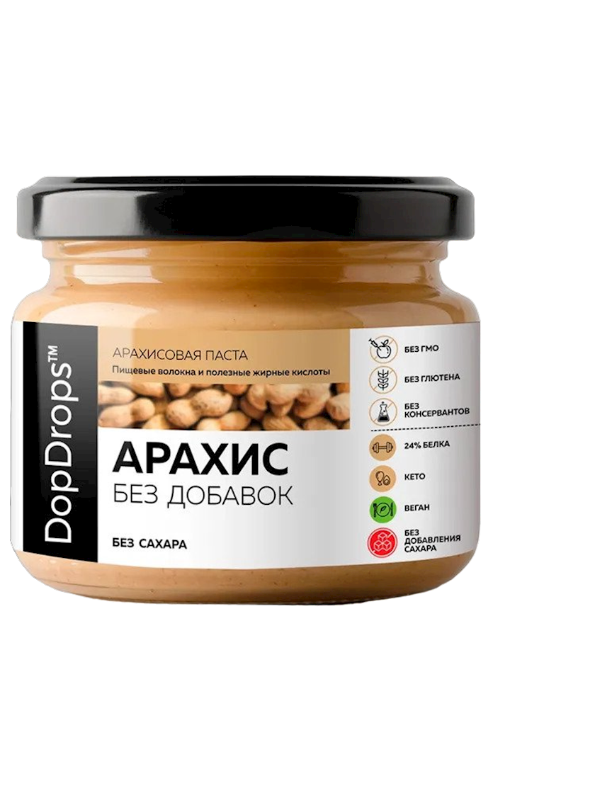 Fıstıq pastası Dopdrops Peanut Butter, 250 q